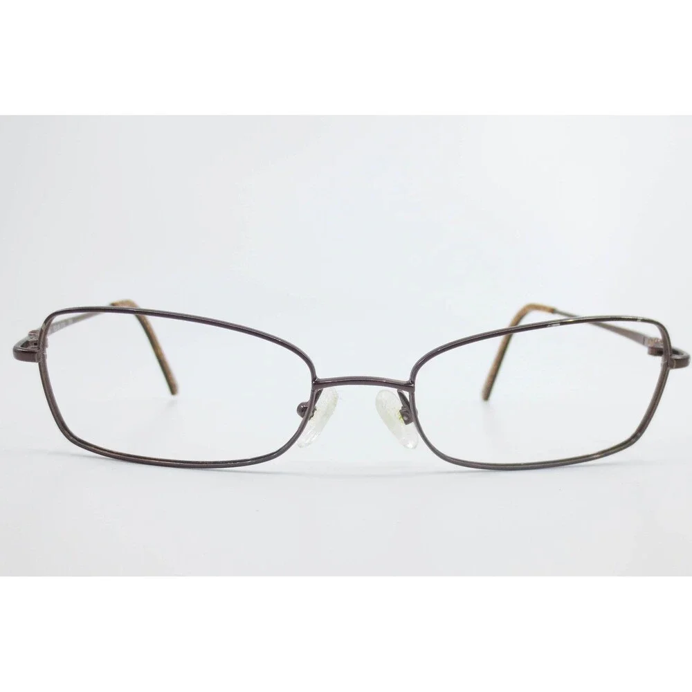 Coach Selma 121 TAN Rectangular Brown Metal Eyeglasses Frames 51-18-135 Heart